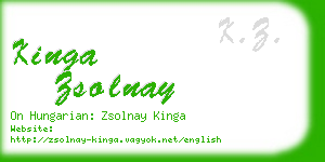 kinga zsolnay business card